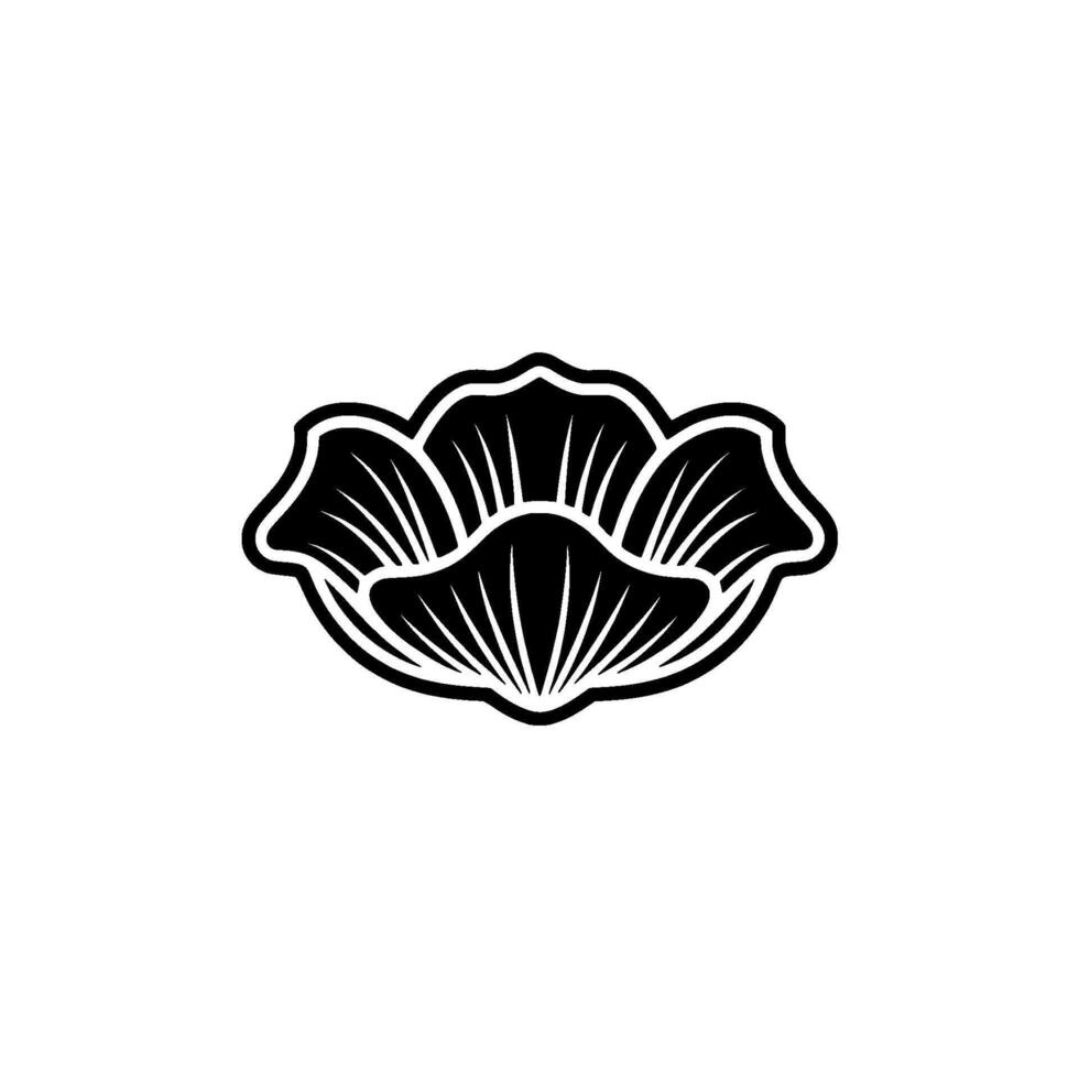 Elegant Seashell Emblem, Vintage Illustration vector