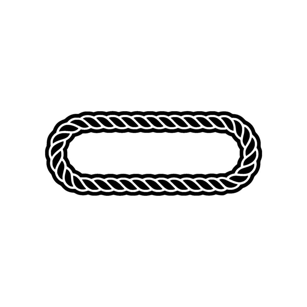 Intricate Rope Outline, Minimalist Nautical vector
