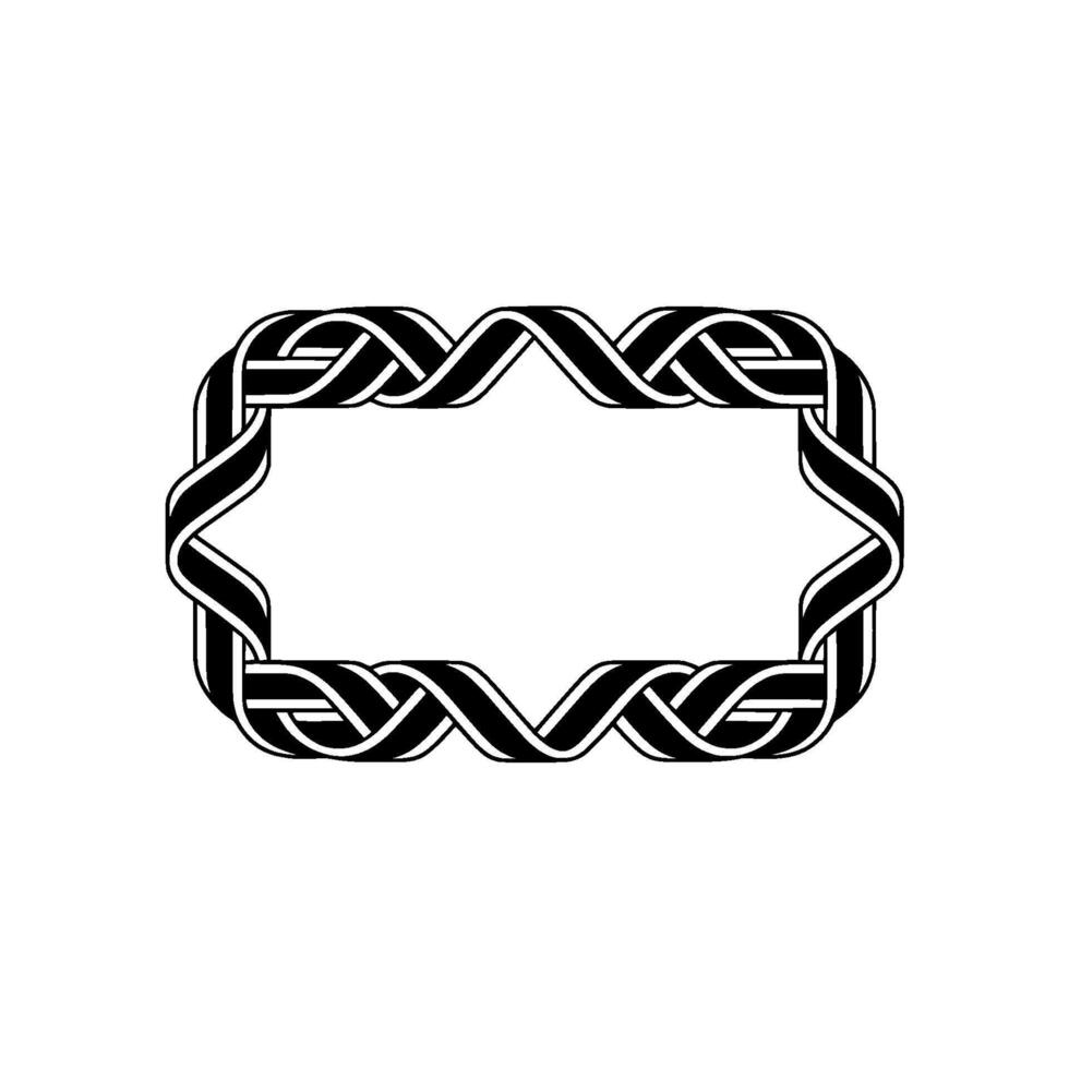 Intricate Celtic Knot Frame, Minimalist, Pattern vector
