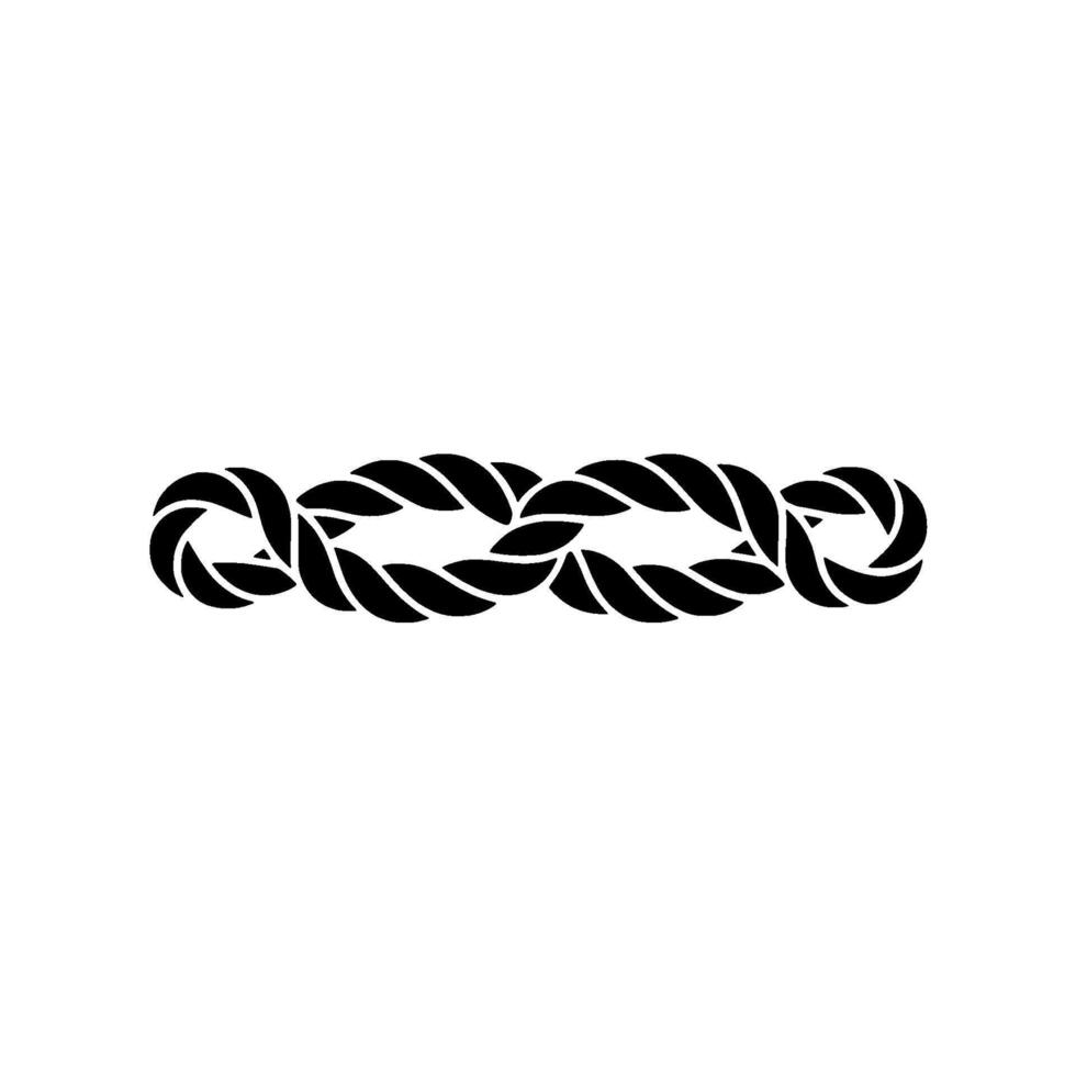Intertwined Knot Minimalist Maritime Symbol vector