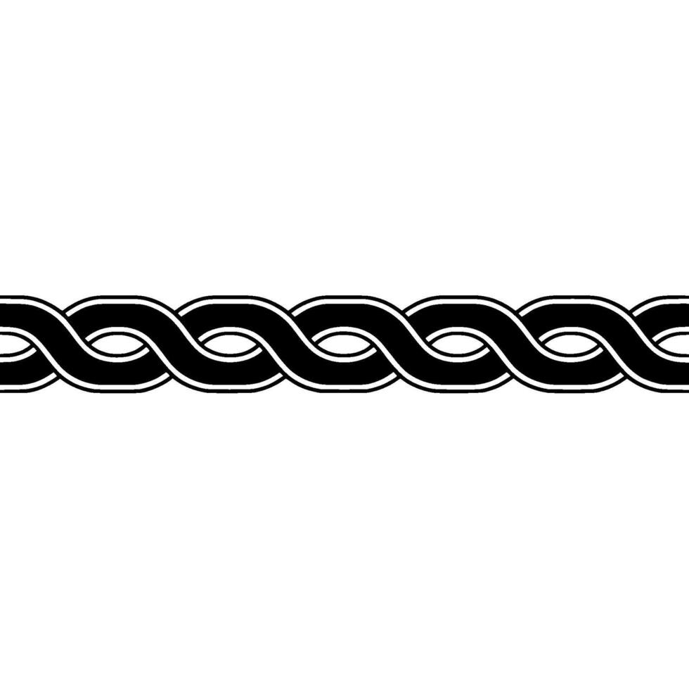 Intricate Celtic Knot Border, Elegant - Braid vector