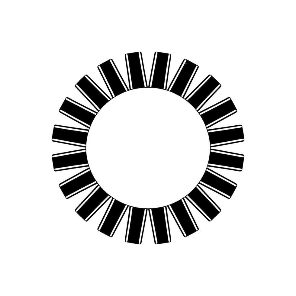 Circular Gear Progression, Minimalist Illustration vector
