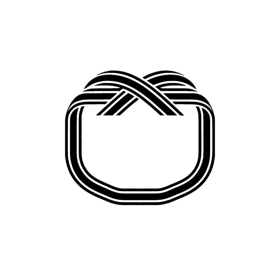 Intertwined Infinity Minimalist Knot Symbol vector