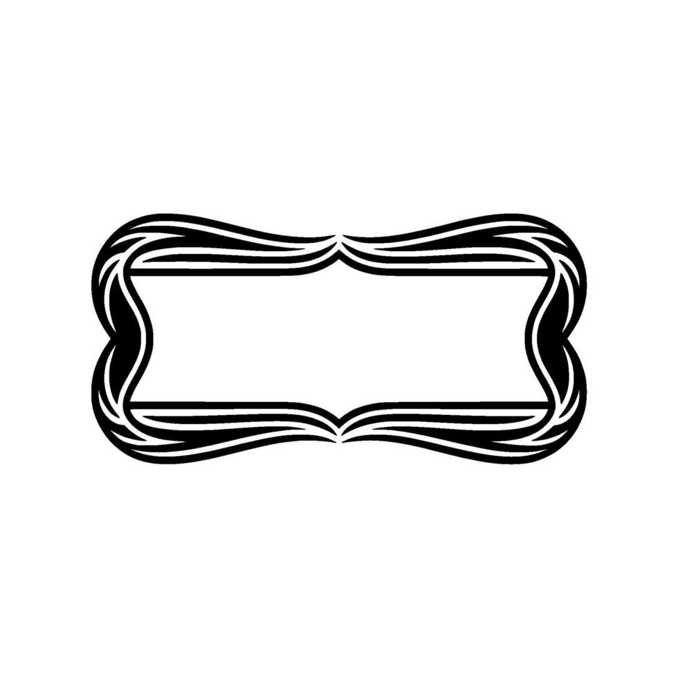 Intricate Black Frame, Art Deco Ornamentation, Minimalist vector