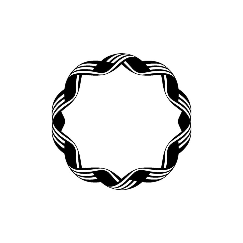 Abstract Spiral Frame, Minimalist, Circular Motif, Geometric vector