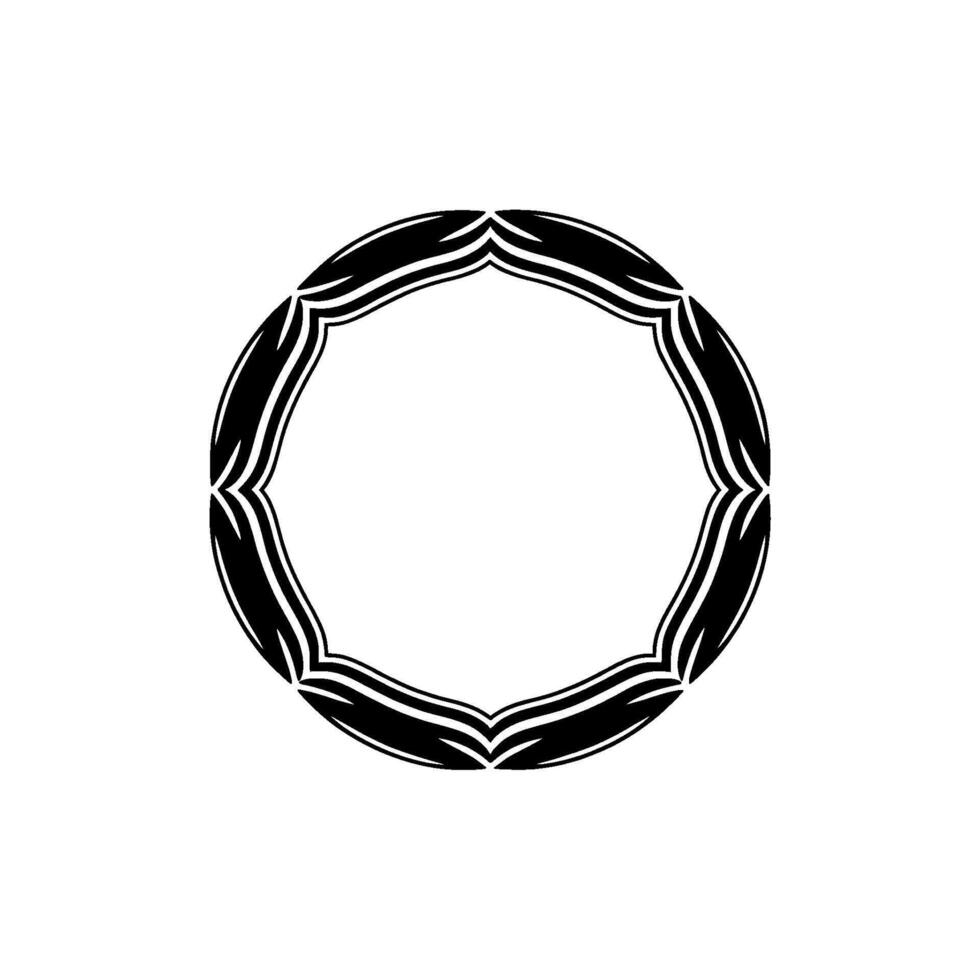 Geometric Circle Frame, Minimalist, Abstract Pattern, Symmetry - Illustration vector