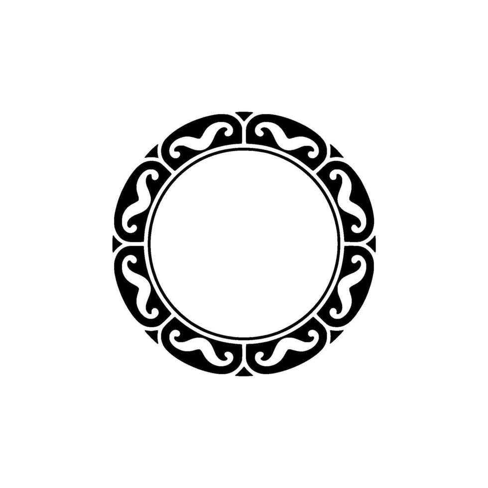 Intricate Ornamental Circle Frame, Vintage, Border vector