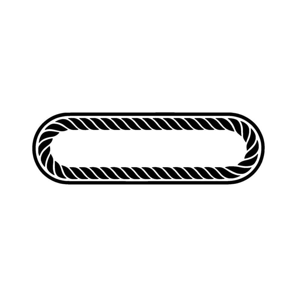 Abstract Rope Border, Minimalist, Elegant Outline vector