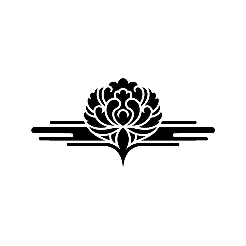Elegant Floral Emblem, Vintage, Minimalist vector