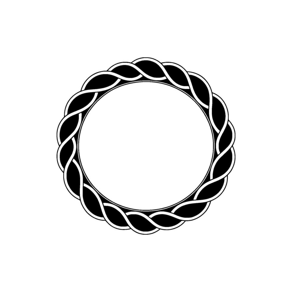 Intricate Celtic Knot, Minimalist, Circular Emblem, Circle vector