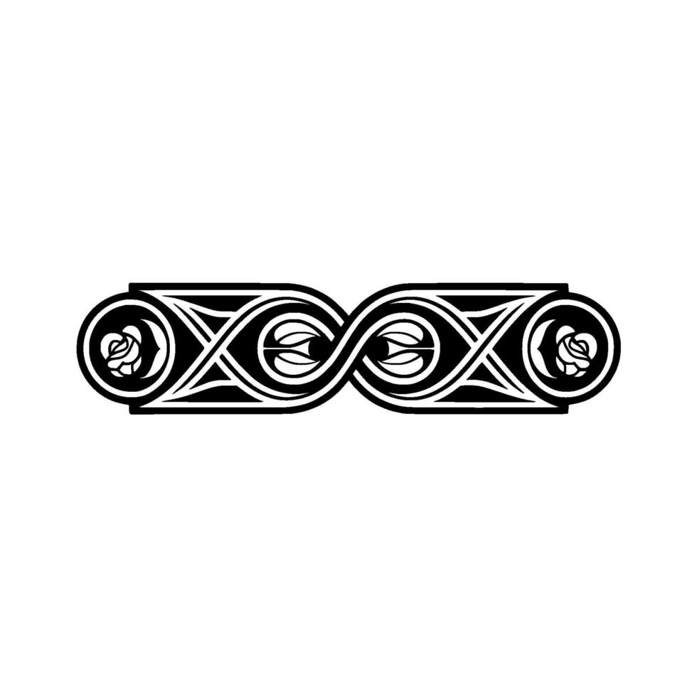 Celtic Knot Border, Floral Ornamentation, Elegant vector