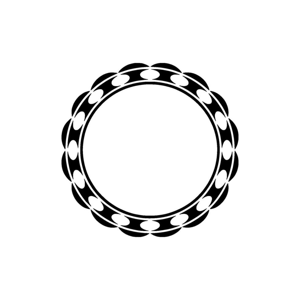 Stylized Circular Ornament, Minimalist, Border vector
