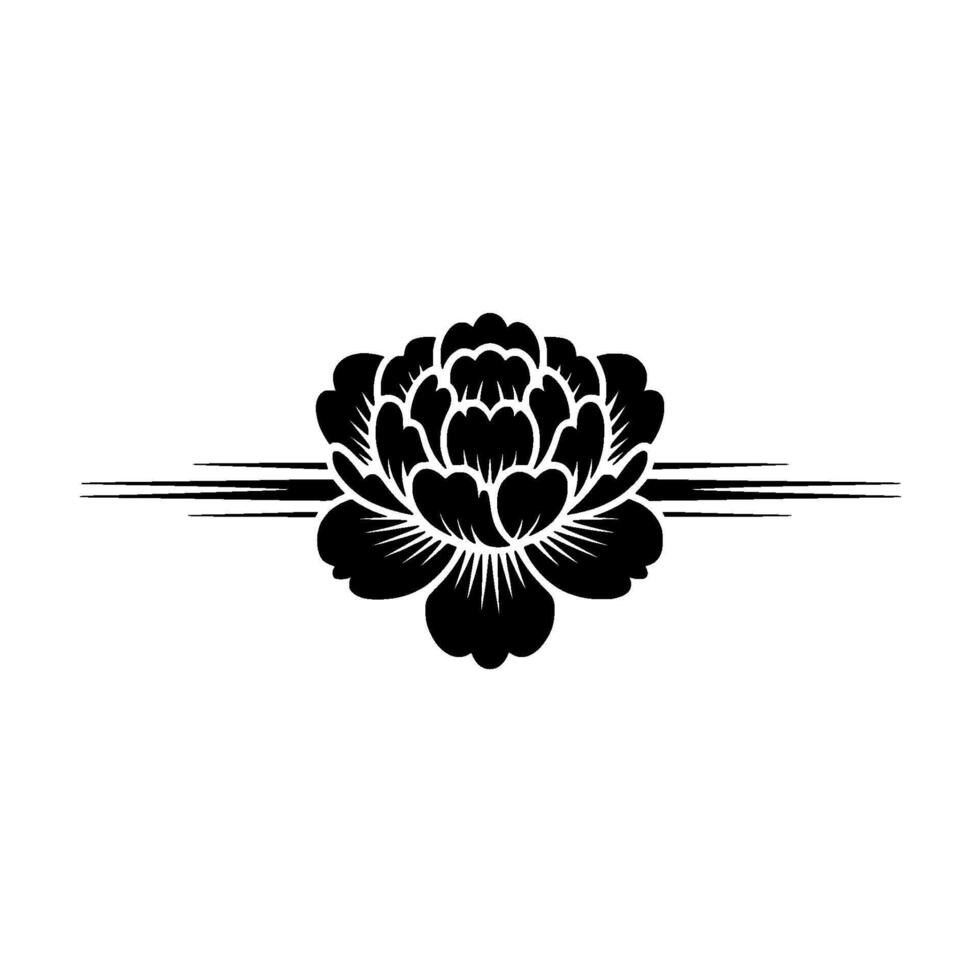 Elegant Floral Emblem, Decorative Border, Vintage Style vector