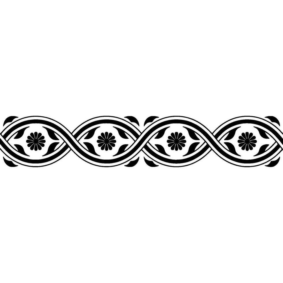 Elegant Swirling Border, Vintage Decorative Element vector