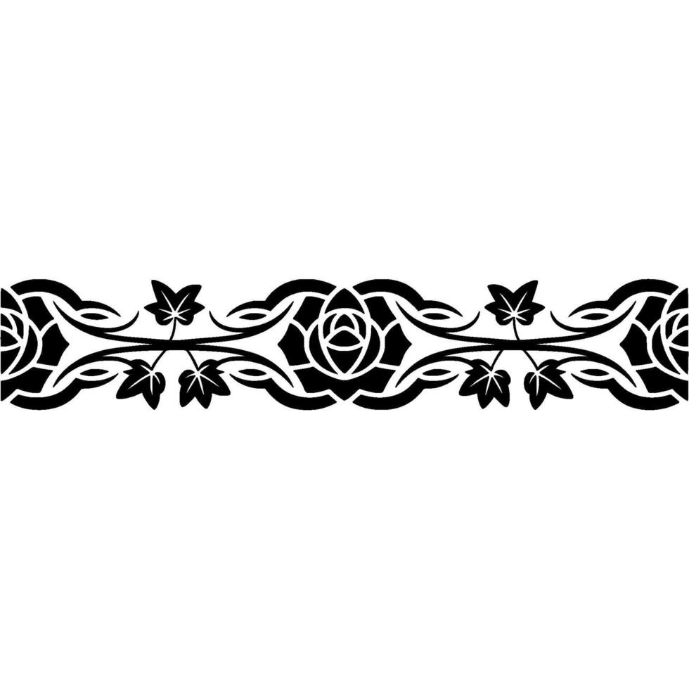 Intricate Floral Border, Vintage, Elegant Ornamentation, Traditional vector