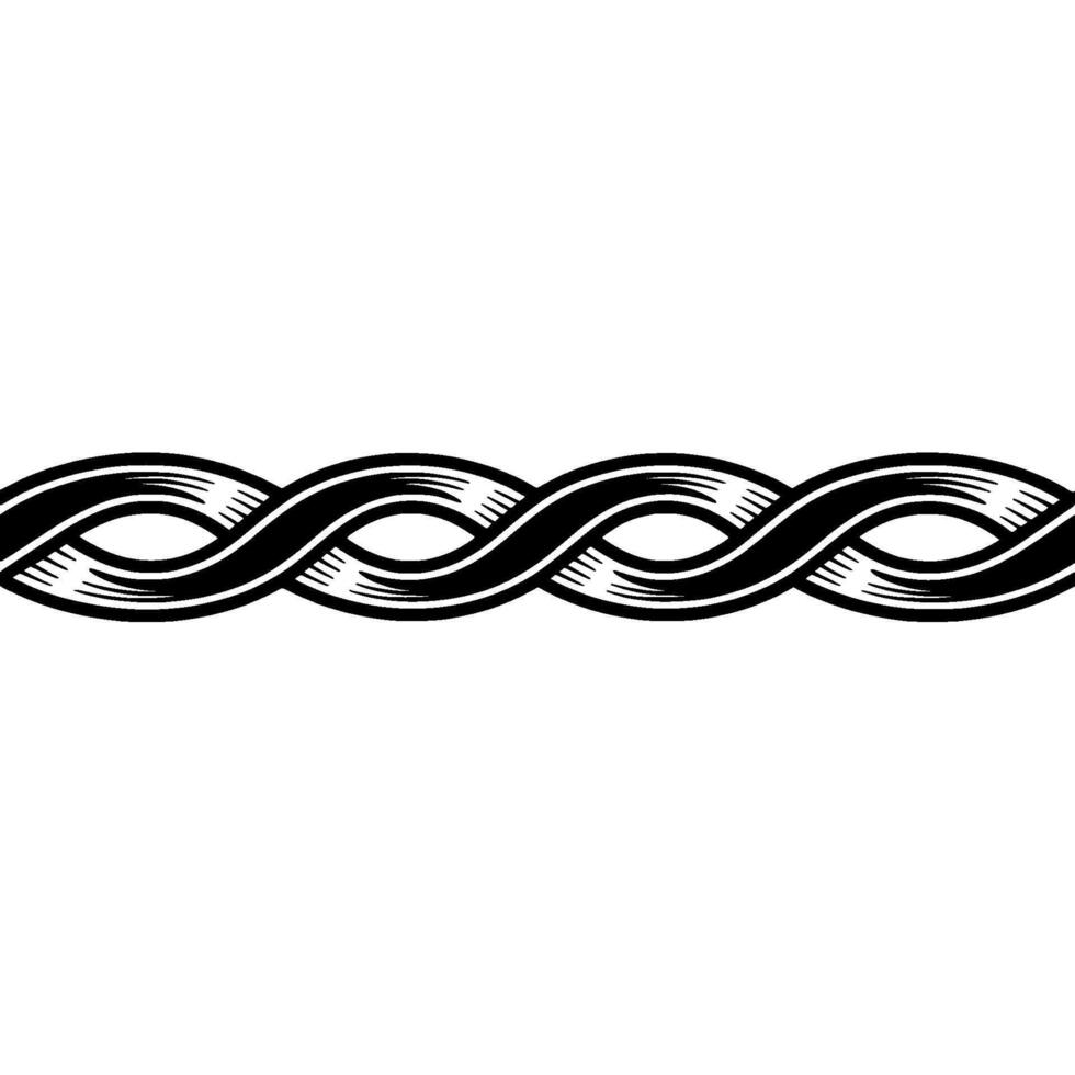 Intricate Celtic Knot Border, Vintage Style, Braid vector