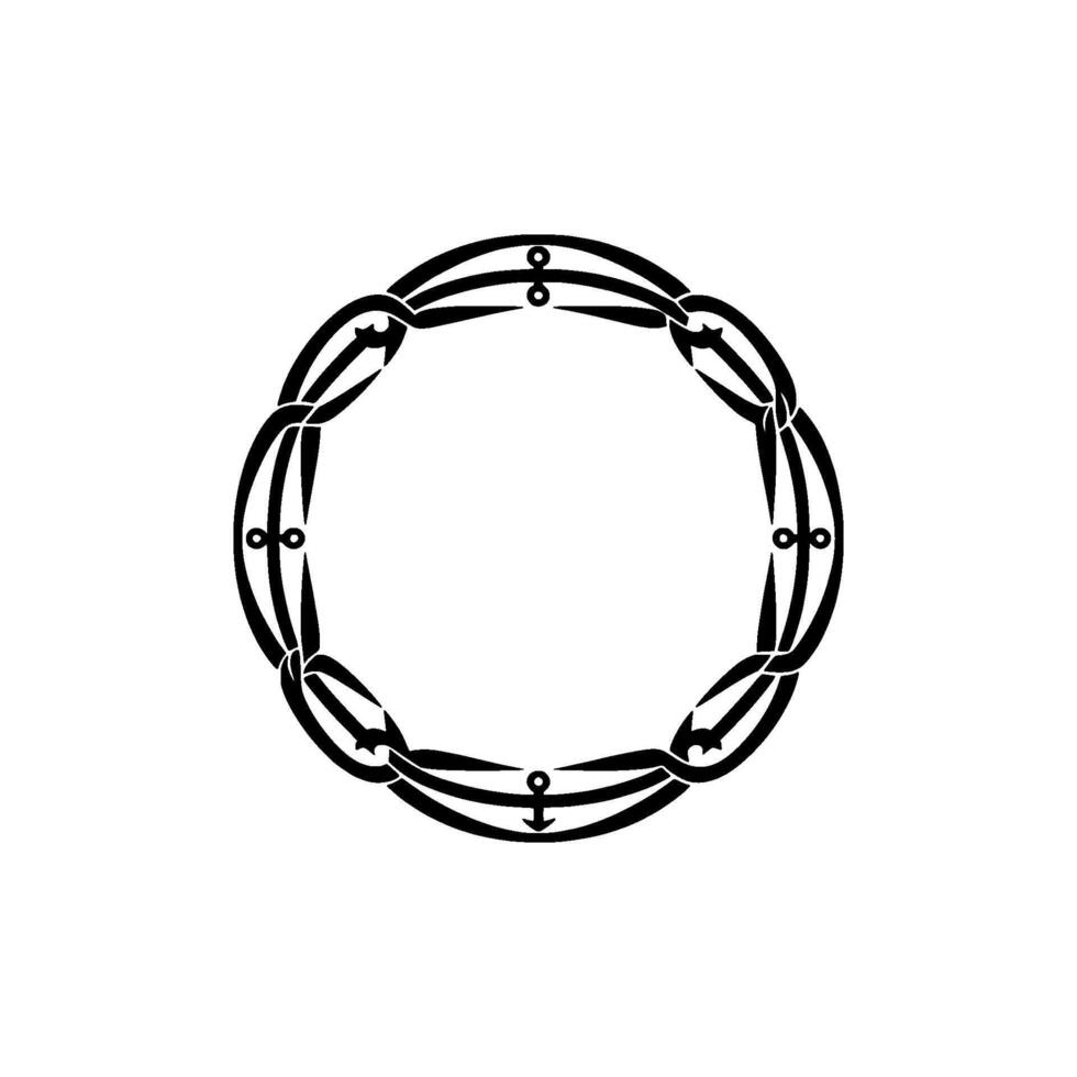 Intricate Celtic Circle, Symbolic Border, Ornament vector