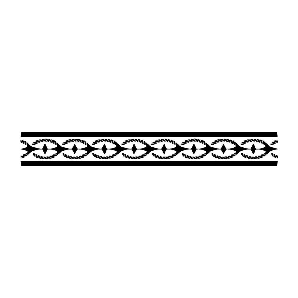 Geometric Border, Stylized Pattern, Minimalist - Decorative vector