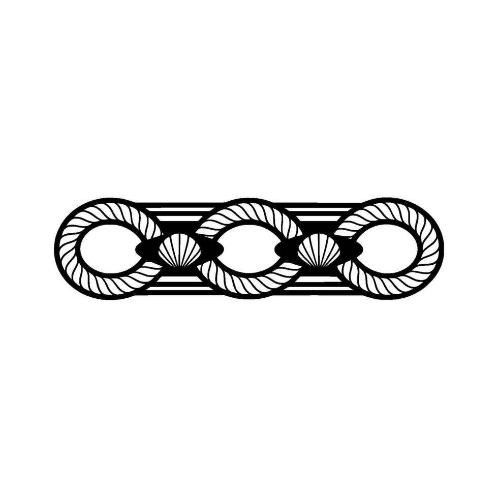 Geometric Nautical Motif, Minimalist vector