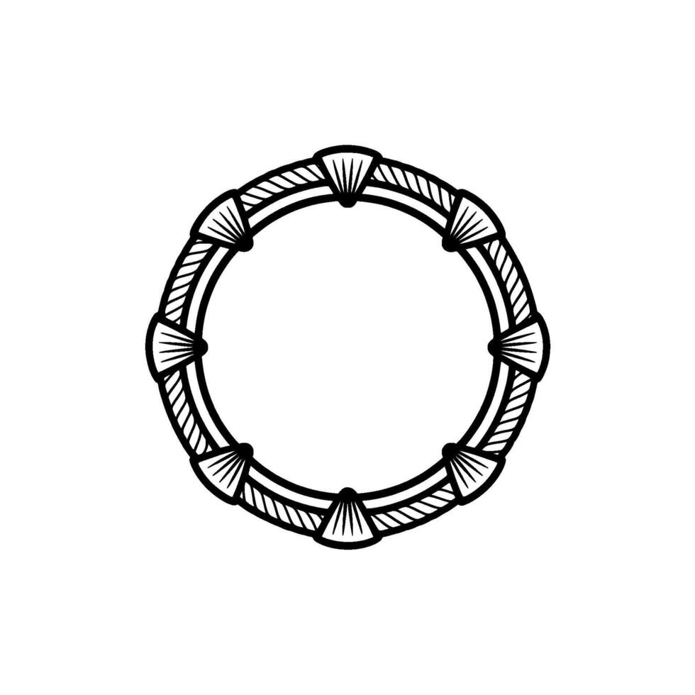 Geometric Ring, Art Deco Motif, Minimalist vector