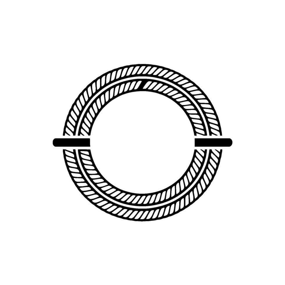 Circular Rope Emblem, Modern Branding Element vector