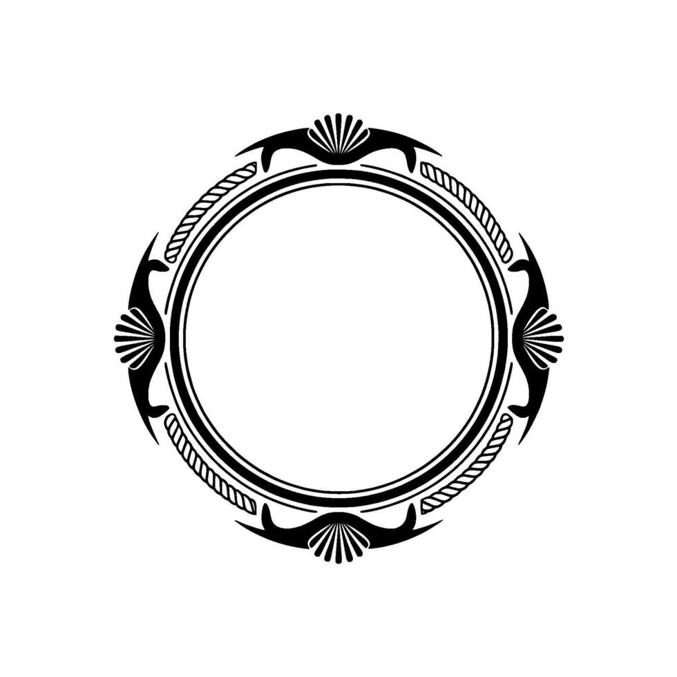 Art Deco Circular Ornament, Elegant Border - Decorative vector