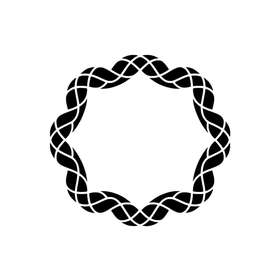 Intricate Celtic Knot Border, Minimalist, Illustration vector