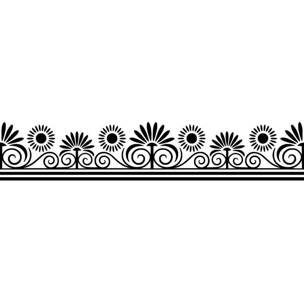Elegant Black Ornamental Border, Classical vector