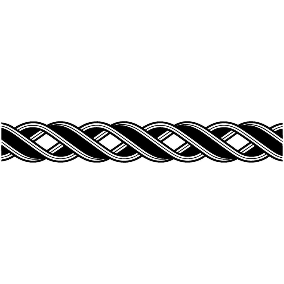 Geometric Woven Border, Minimalist, Elegant Pattern vector