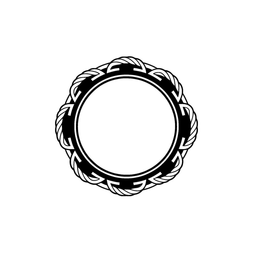 Intricate Celtic Circle Border, Vintage - Knotwork vector