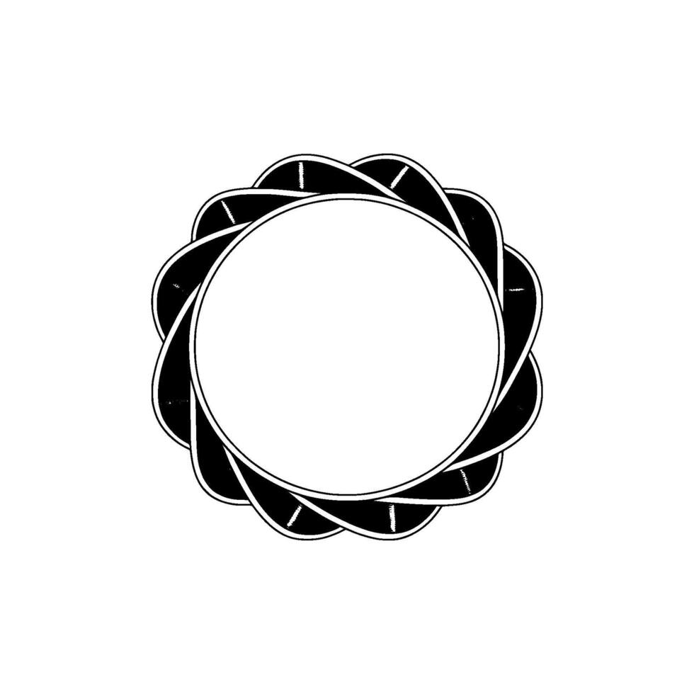 Abstract Spiral Emblem, Minimalist, Circular vector