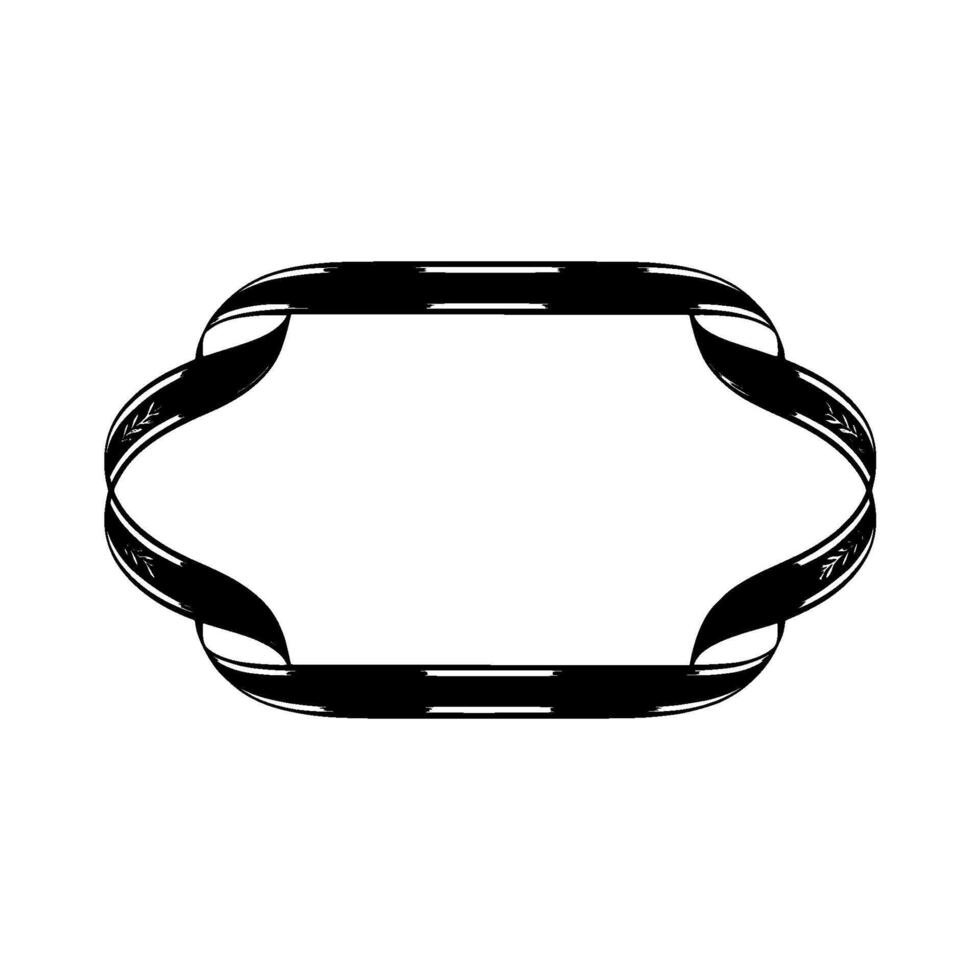 Geometric Ribbon Frame, Tribal, Minimalist Background vector
