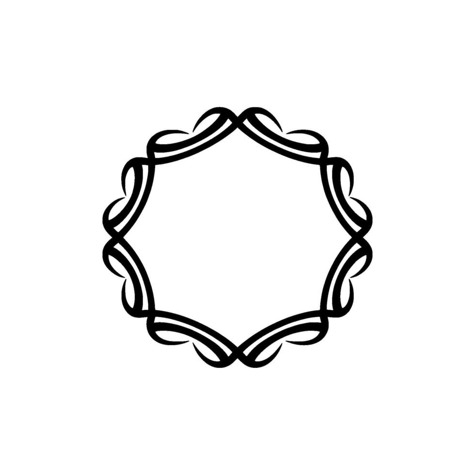 Elegant Swirl Frame, Vintage, Minimalist Ornamentation vector
