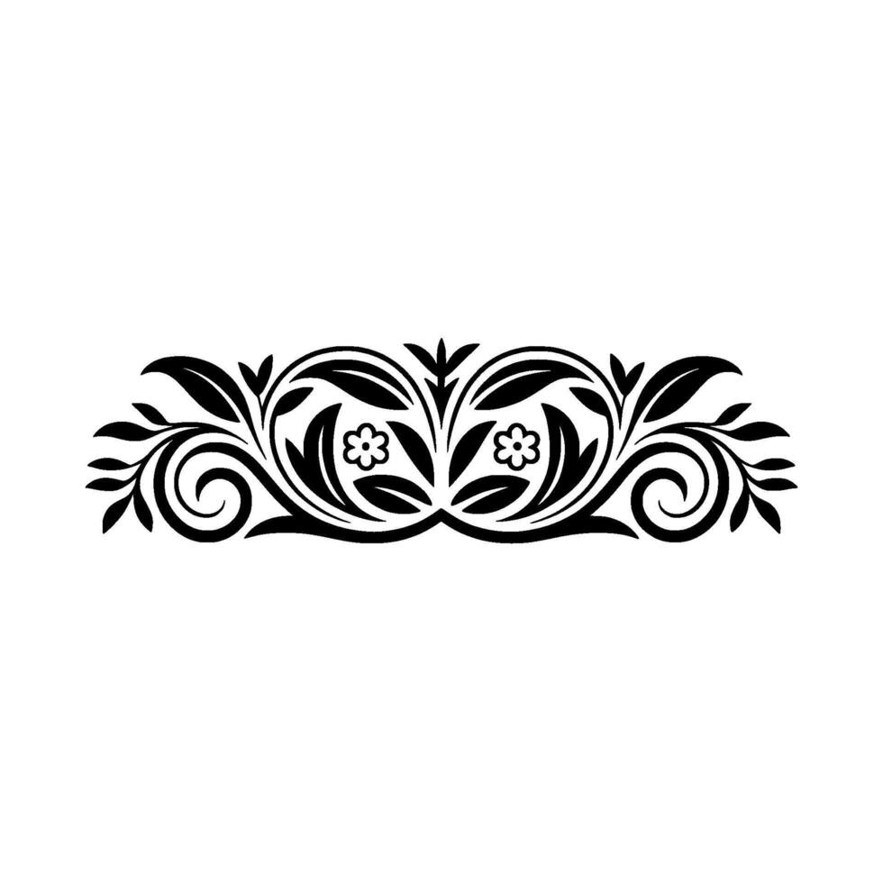 Elegant Floral Border, Vintage Element, - Ornamental, Flourish vector