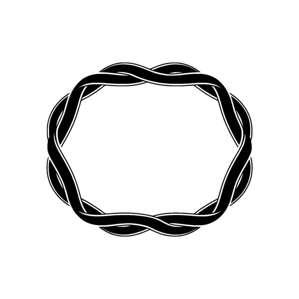 Intertwined Loop, Minimalist Border, Circular Motif vector