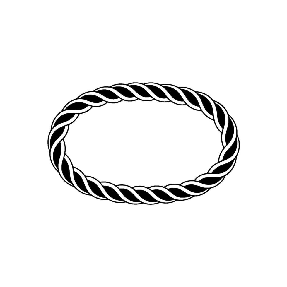 Minimalist Rope Knot, Circular Emblem vector