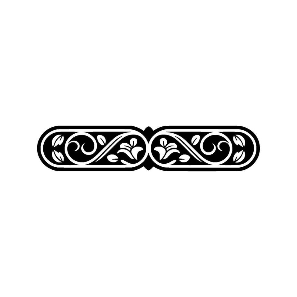 Elegant Baroque Ornament, Vintage Decorative Border vector