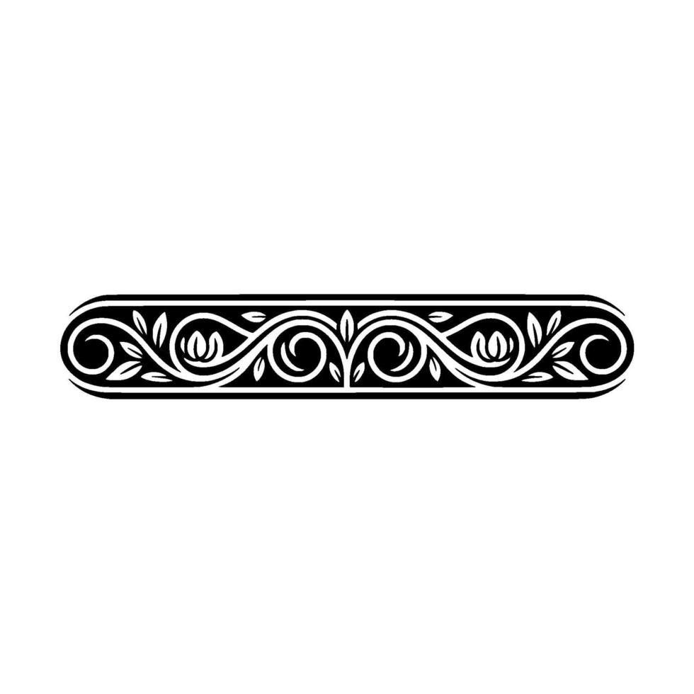 Elegant Scroll Border, Vintage Element, Decorative vector