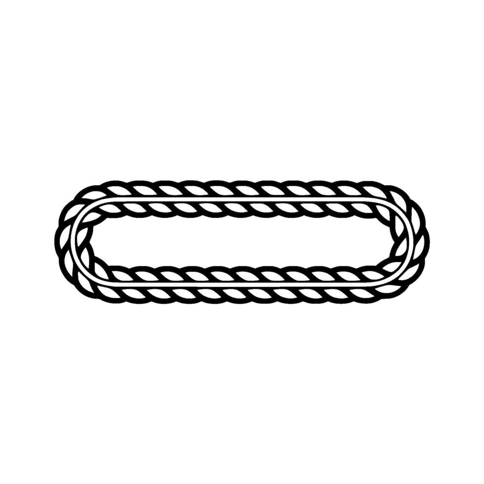 Minimalist Braided Rope Outline, Modern vector