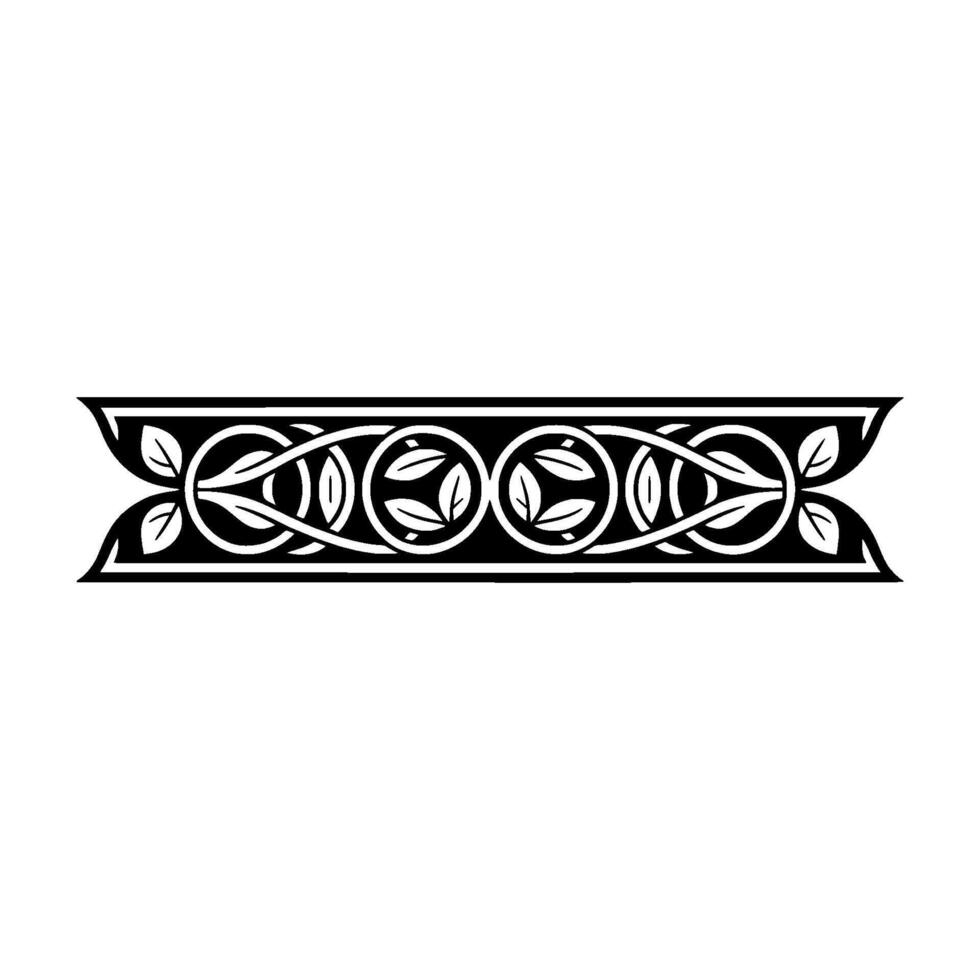 Intricate Celtic Border, Vintage, Ornamental Detail, Repeating vector