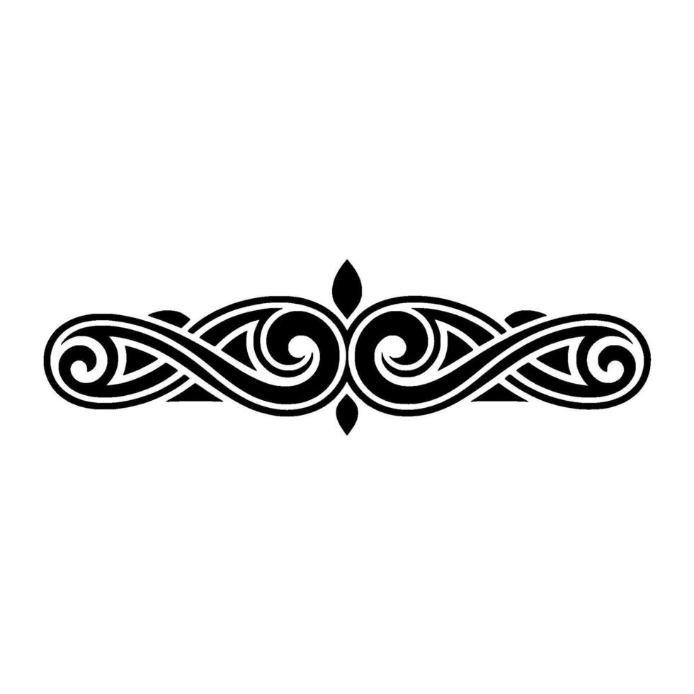 Elegant Swirl Border, Vintage Decorative Element - Line vector