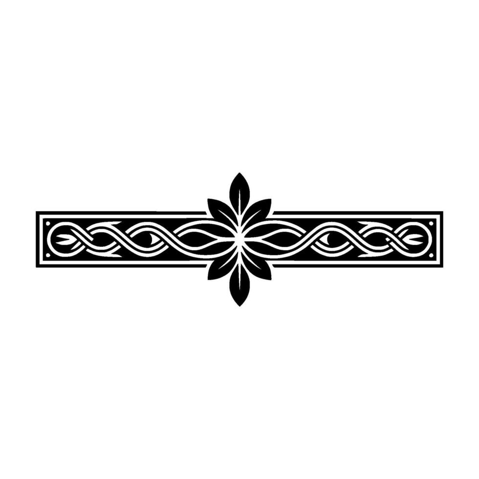 Intricate Celtic Border, Elegant Division, Vintage vector