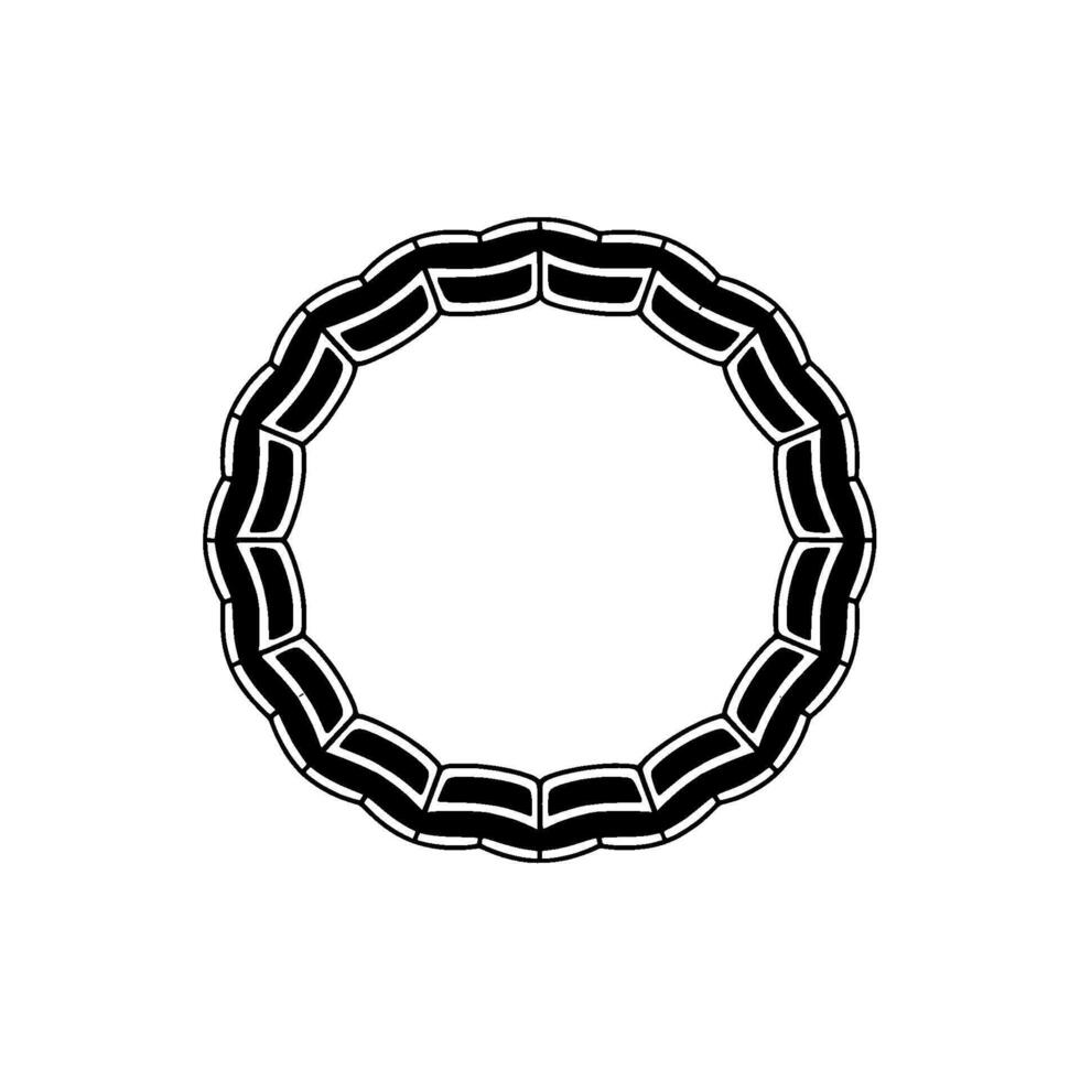 Geometric Chain Border, Minimalist vector