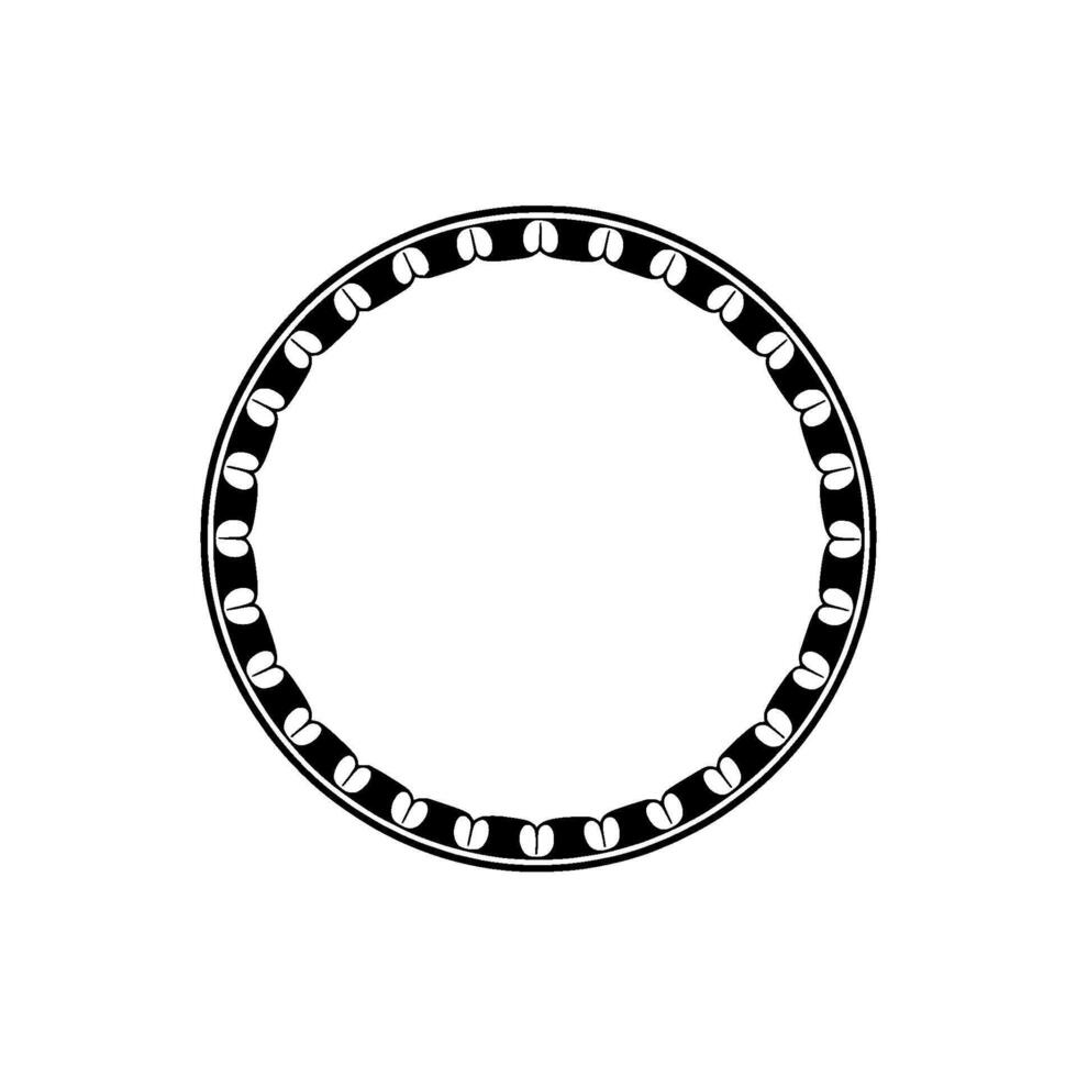 Minimalist Heart Frame, Circular, Modern Aesthetic vector