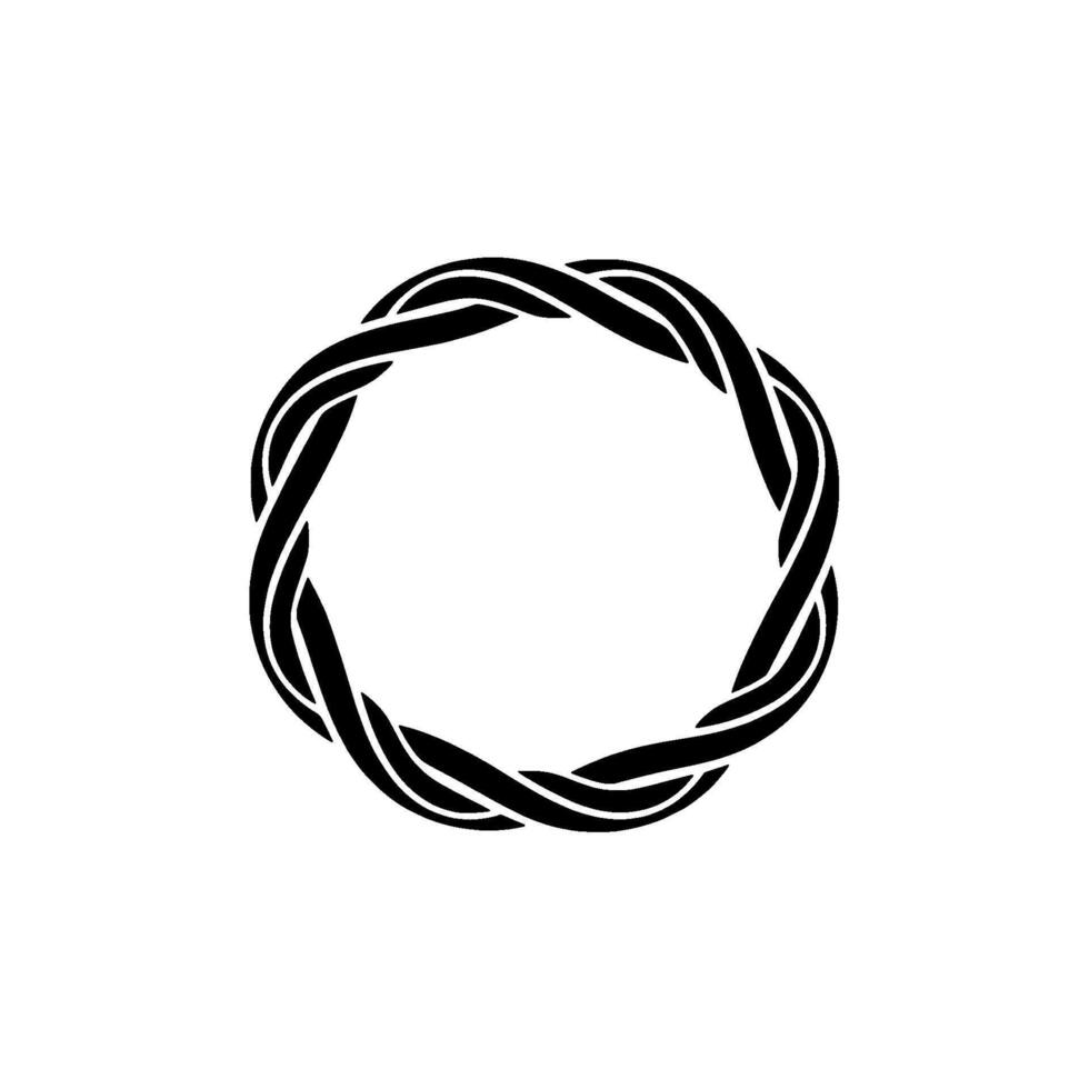 Intricate Woven Circle, Minimalist - Knot vector
