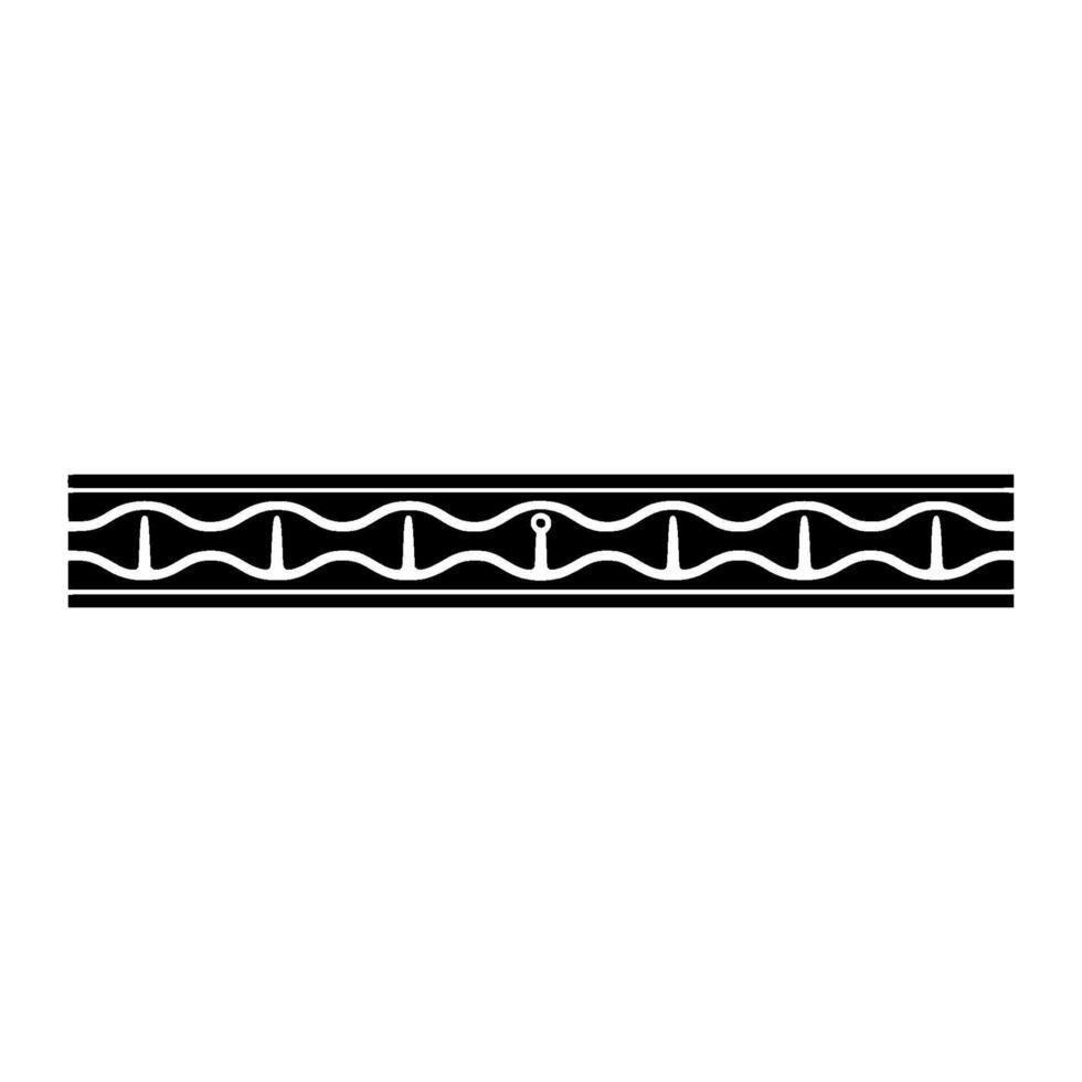 Stylized Wave Border, Minimalist, Geometric Pattern vector