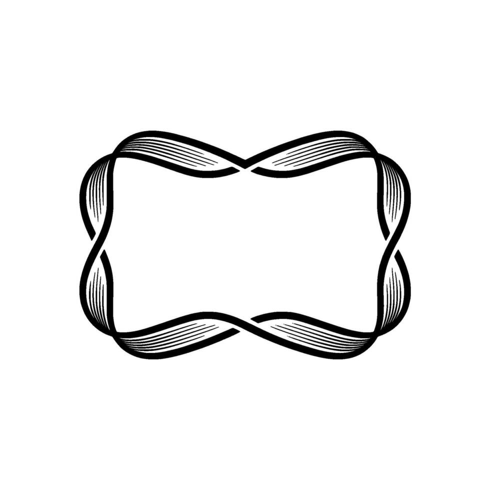 Elegant Woven Frame, Minimalist, Modern Element vector