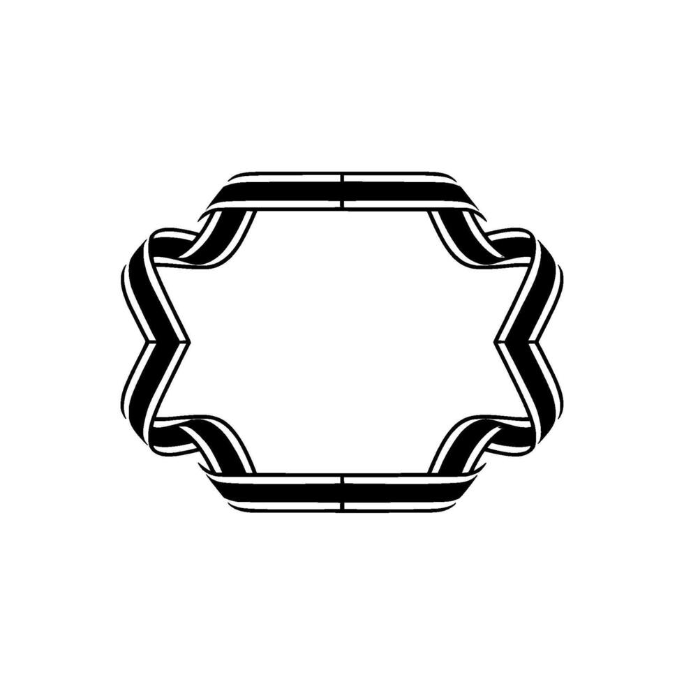 Geometric Ribbon Frame, Modern, Minimalist Aesthetic vector