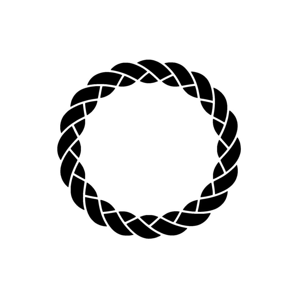 Intricate Braided Circle, Minimalist vector