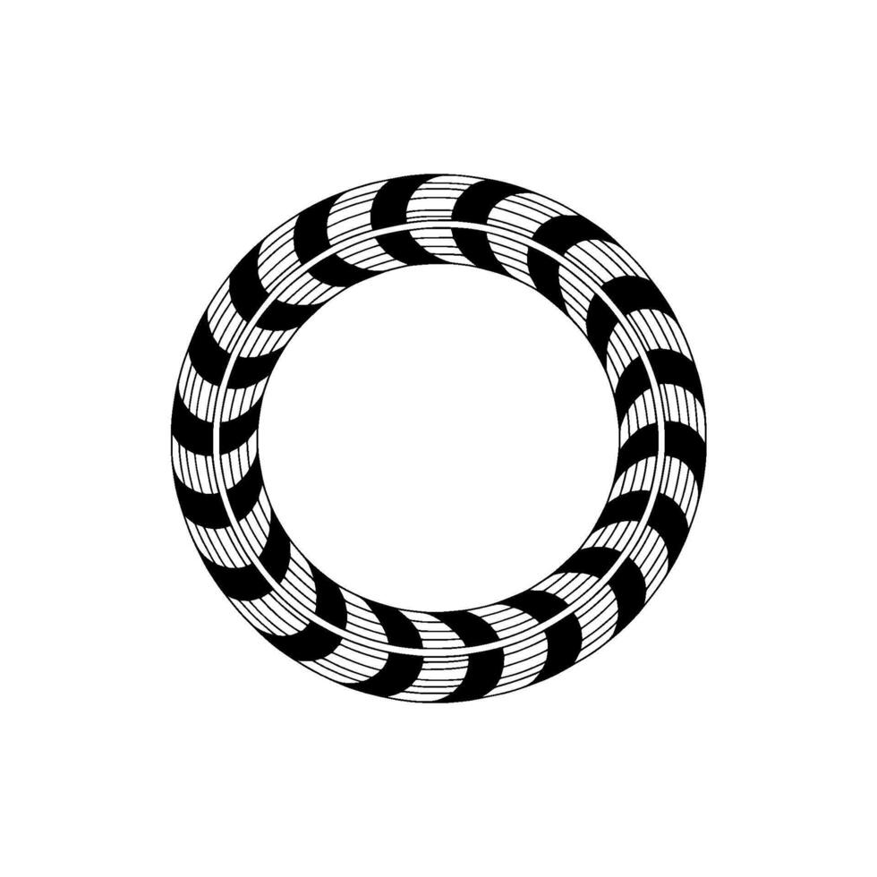 Abstract Circular Pattern, Dynamic Lines, Minimalist vector